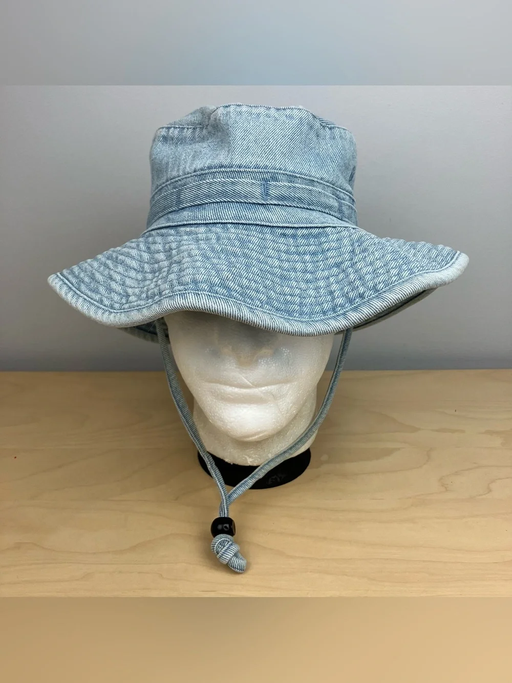 VTG Dorfman Pacific Blue Denim Light Wash Bucket Sun Hat Size Medium (Women’s?)